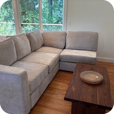 Customer photo — the Rowen Coffee Table